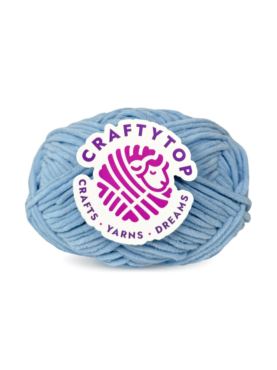 Craftytop™ Bulky Velvet Yarn #5 for Knitting & Crochet (Glacier Stream)